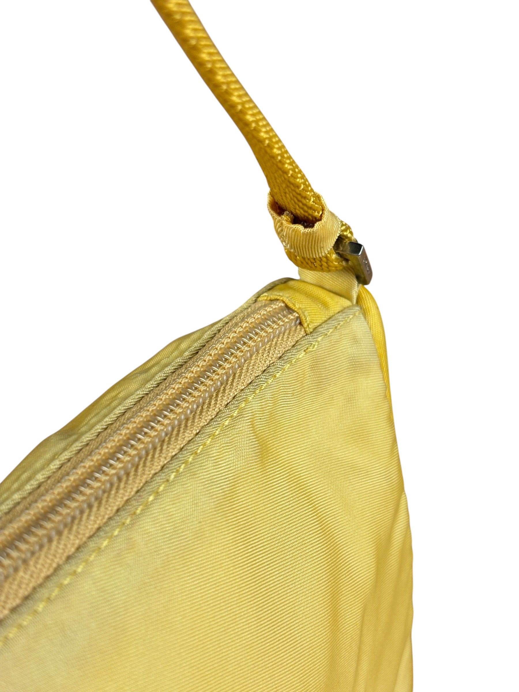 Prada Vintage Yellow Nylon Pochette