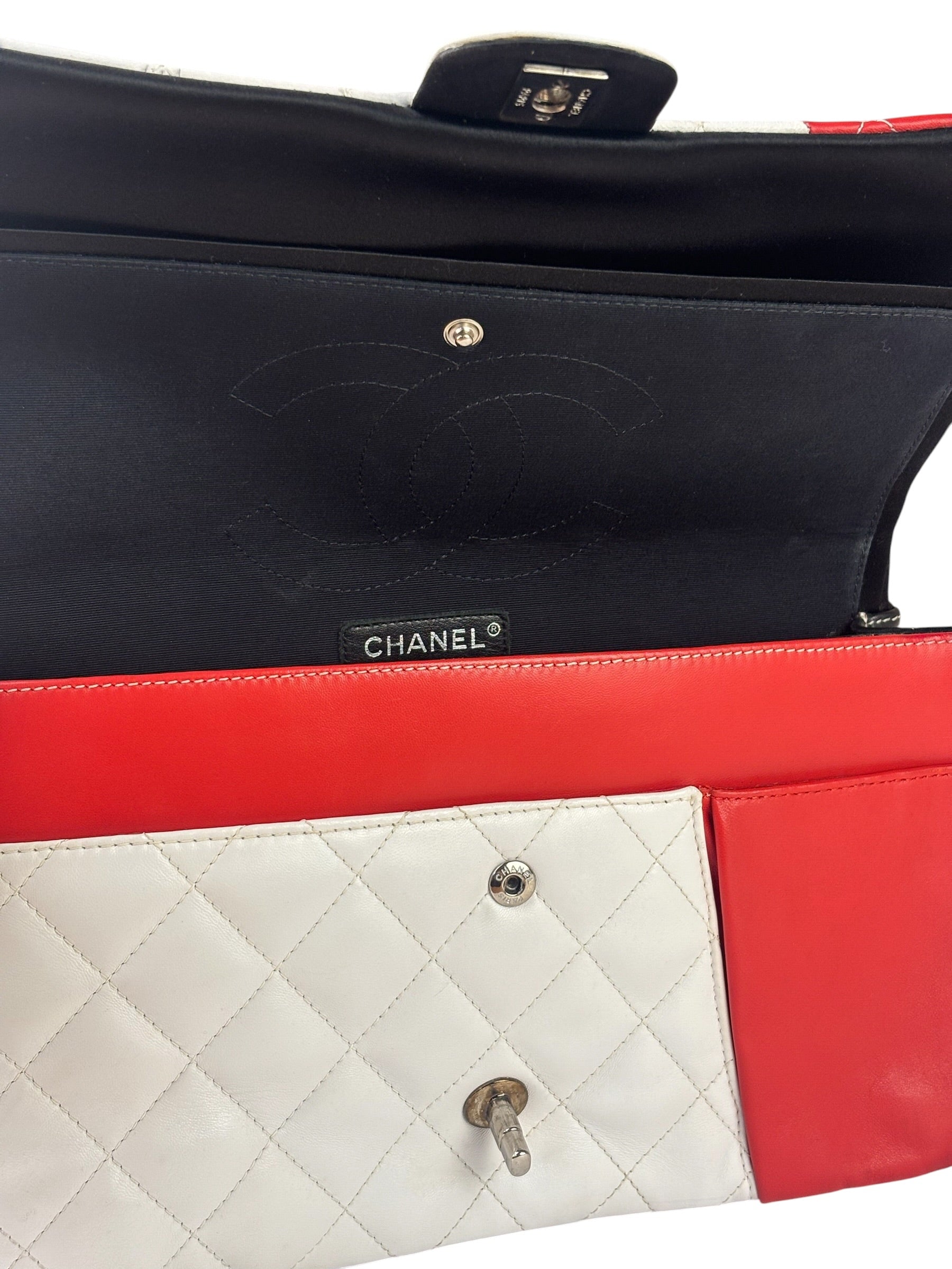 Chanel Colorblock Quilted Lambskin Medium Double Flap Bag 2013