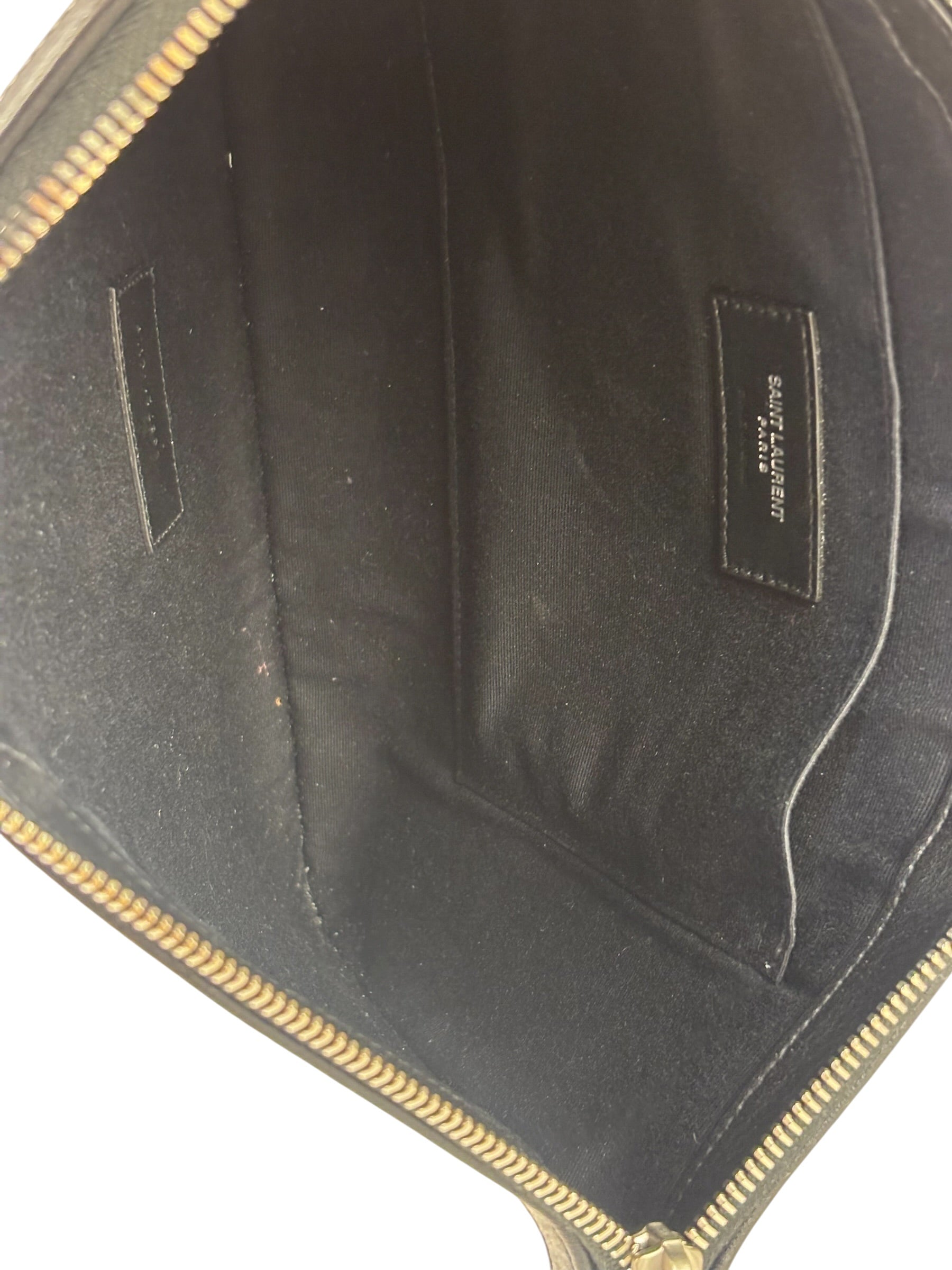 Yves Saint Laurent Off-White Rive Gauche Zipped Pouch
