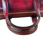 Cartier Red Patent Leather Logo Embossed Handbag