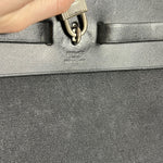 Hermes Black Toile Herbag 39 Handbag