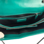 Bvlgari Green Leather Serpenti Forever Shoulder Bag