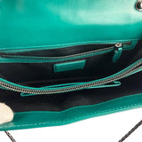 Bvlgari Green Leather Serpenti Forever Shoulder Bag
