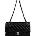 Chanel Black Quilted Leather Classic Medium Double Flap Bag 2017