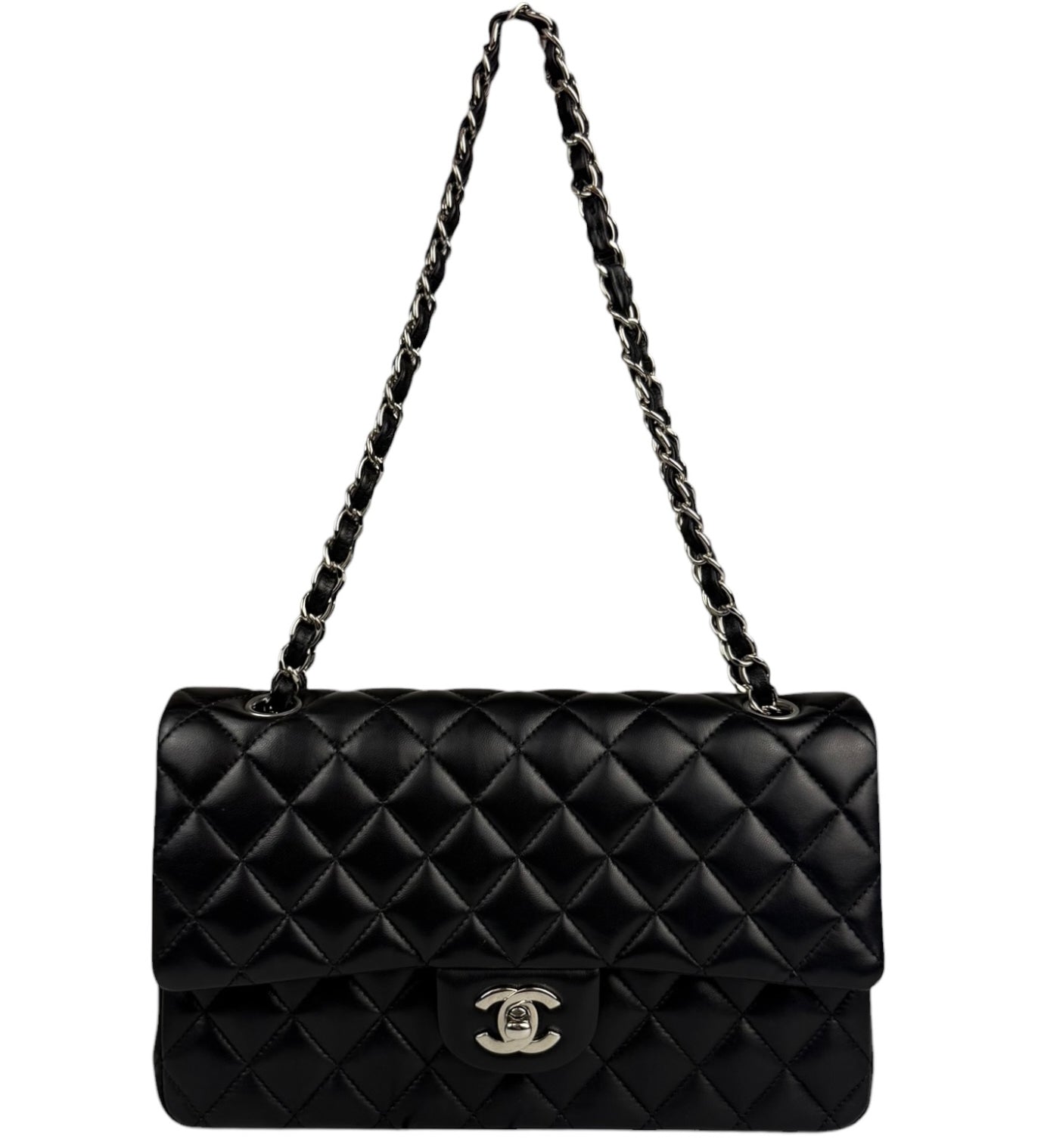 Chanel Black Quilted Leather Classic Medium Double Flap Bag 2017