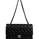 Chanel Black Quilted Leather Classic Medium Double Flap Bag 2017