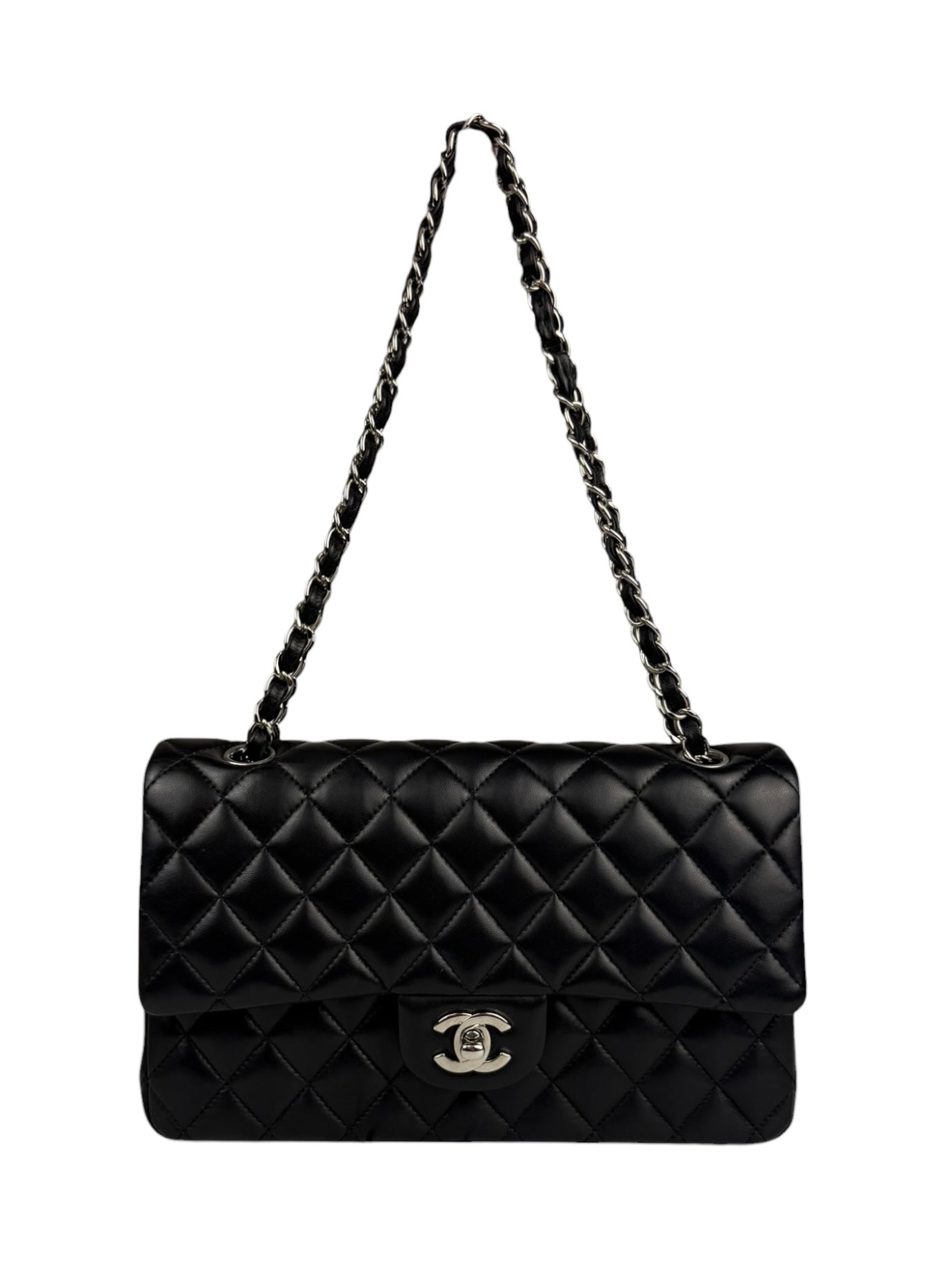 Chanel Black Quilted Leather Classic Medium Double Flap Bag 2017