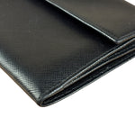 Prada Black Saffiano Leather Compact Wallet
