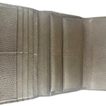Gucci Brown Leather Trim GG TriFold Long Wallet