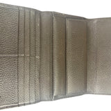Gucci Brown Leather Trim GG TriFold Long Wallet