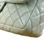 Chanel Light Sage Green Medium Classic Flap Shoulder Bag 2008