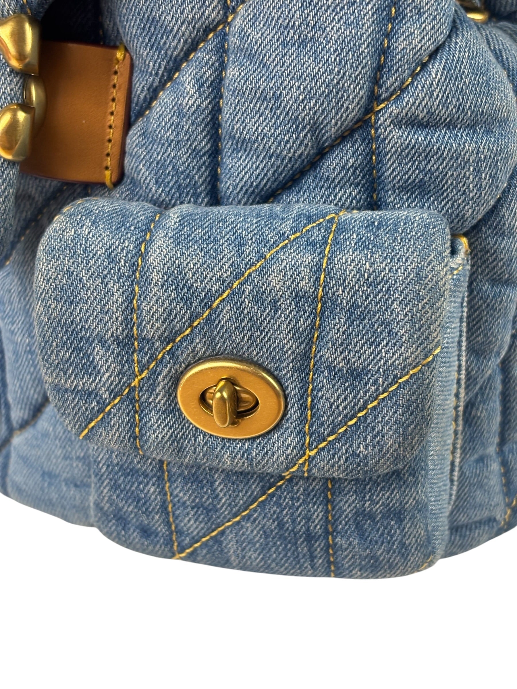 Coach Blue Denim Mini Tabby Backpack