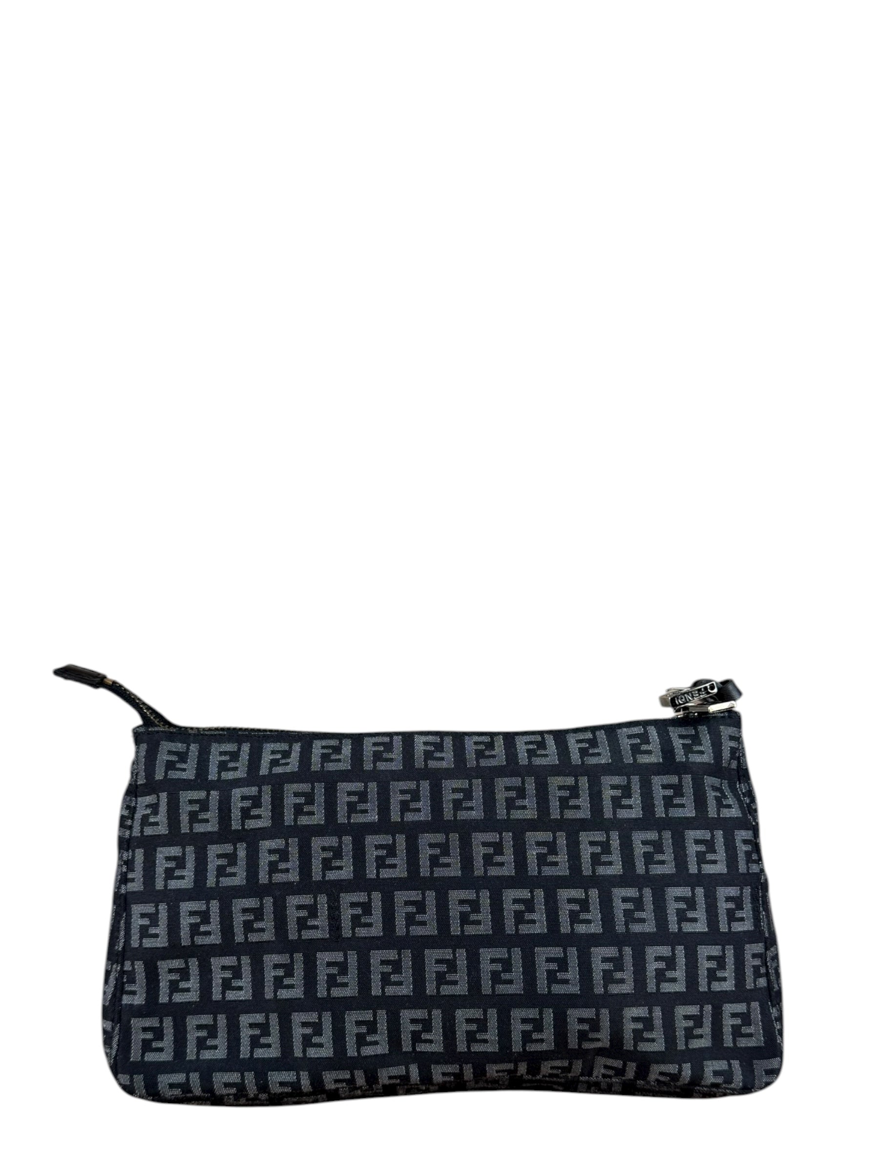 Fendi Black Zucca Vintage Pouch