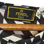 Fendi Vintage Geometric Dress Black