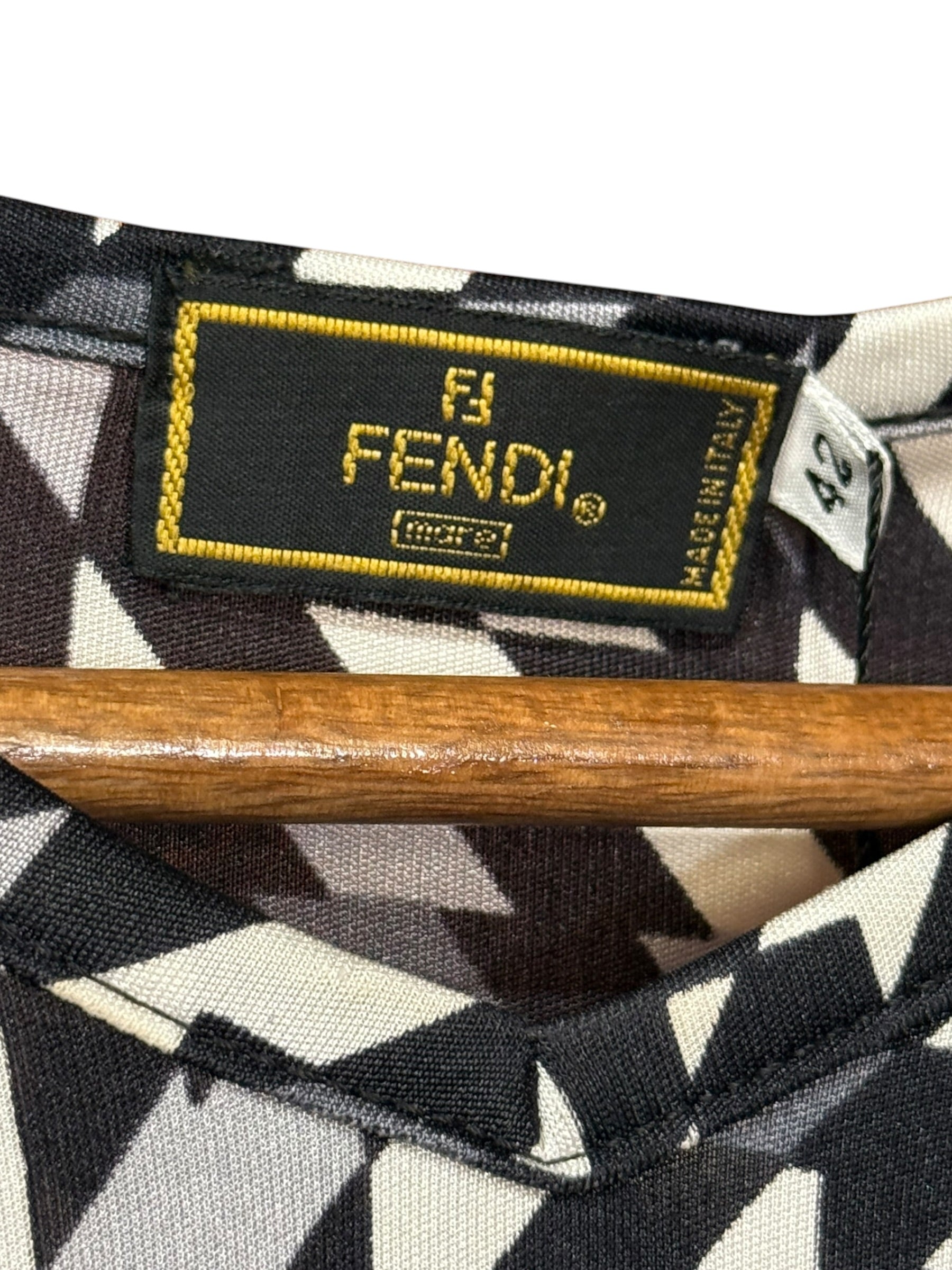 Fendi Vintage Geometric Dress Black