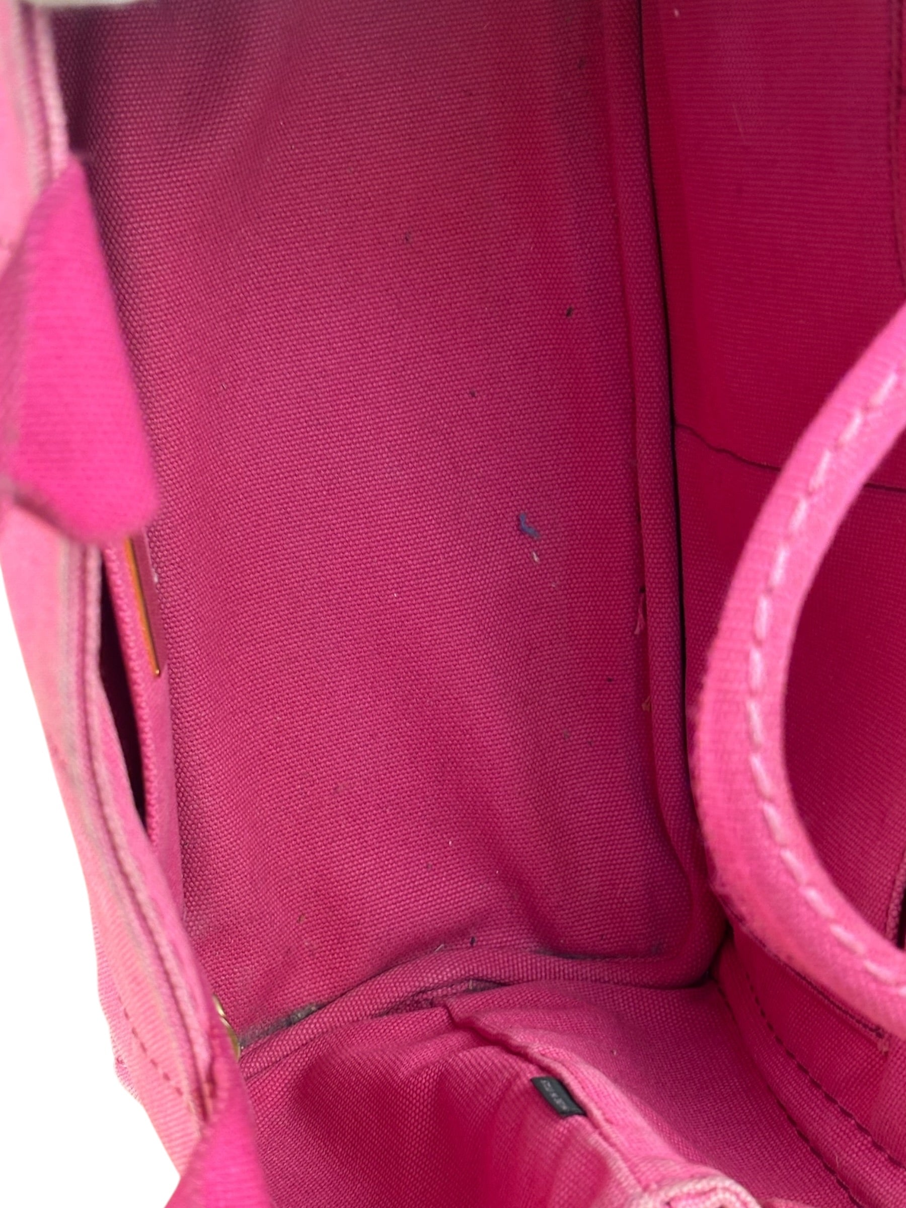 Prada Pink Canapa Canvas Handbag