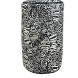 Dior Black/White Shawn Stussy Curvy Script Roller Bag