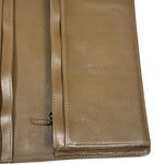 Chanel Metallic Bronze Quilted Leather Bi-Fold Long Wallet