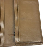 Chanel Metallic Bronze Quilted Leather Bi-Fold Long Wallet