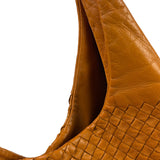 Bottega Veneta Orange/Brown Woven Leather Campana Shoulder Bag