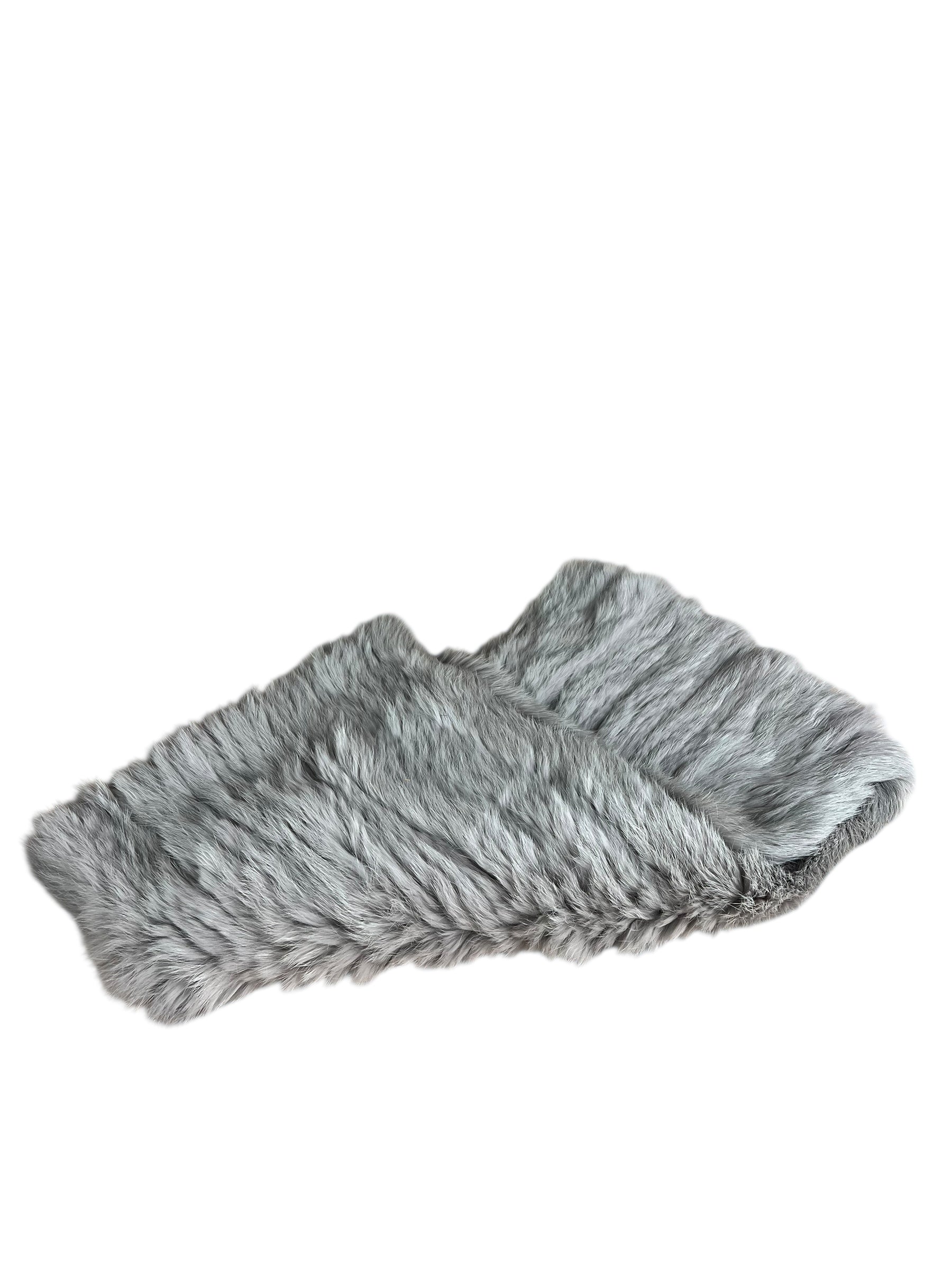 Stretch Fur Mayson Grey Mink Infinite Scarf