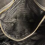 Prada Nappa Leather Ruffle Hobo Shoulder Bag