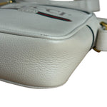 Gucci White Grained Sherry Leather Crossbody