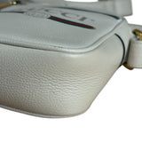 Gucci White Grained Sherry Leather Crossbody
