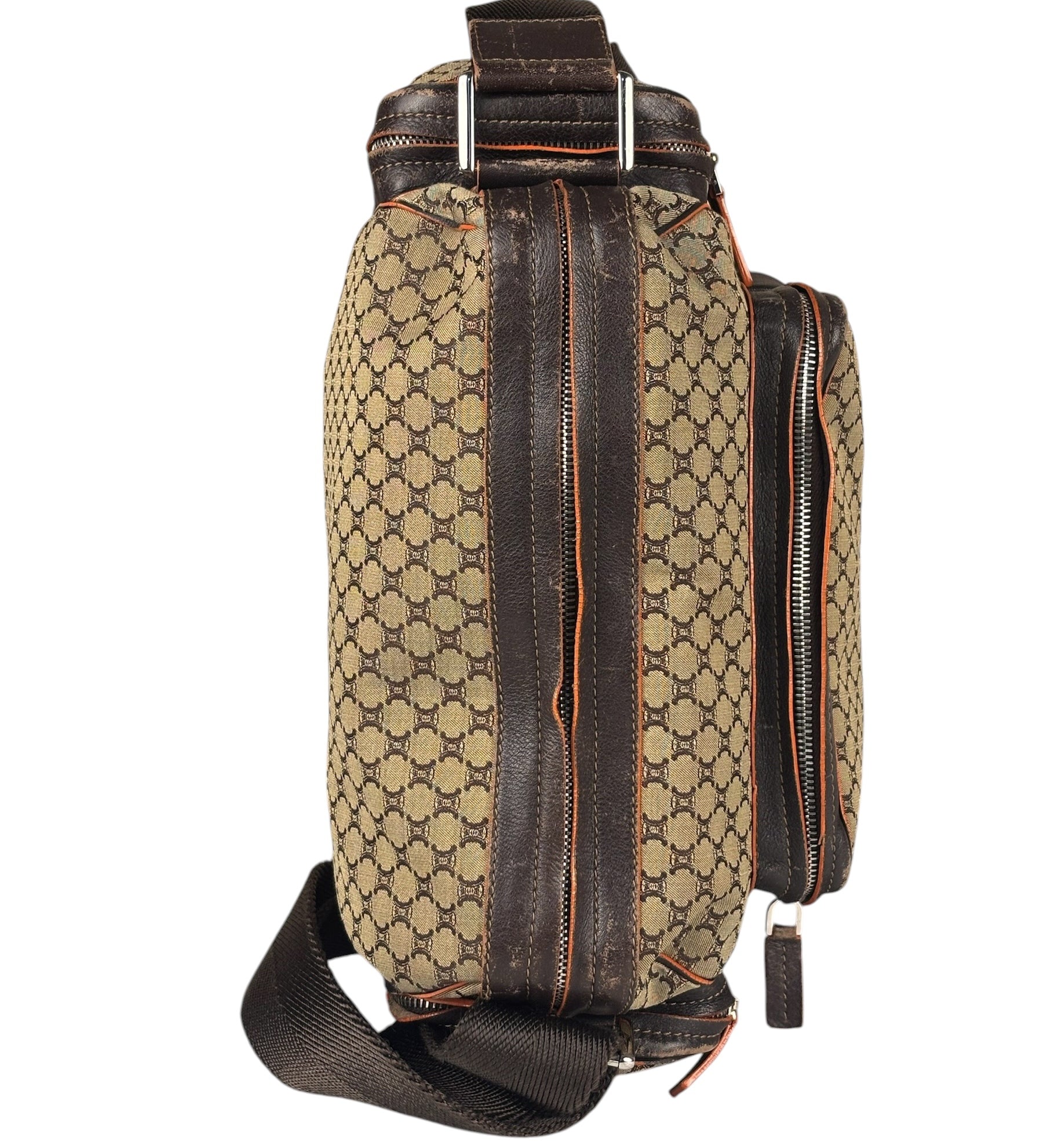 Celine Vintage Canvas Macadam Messenger Bag