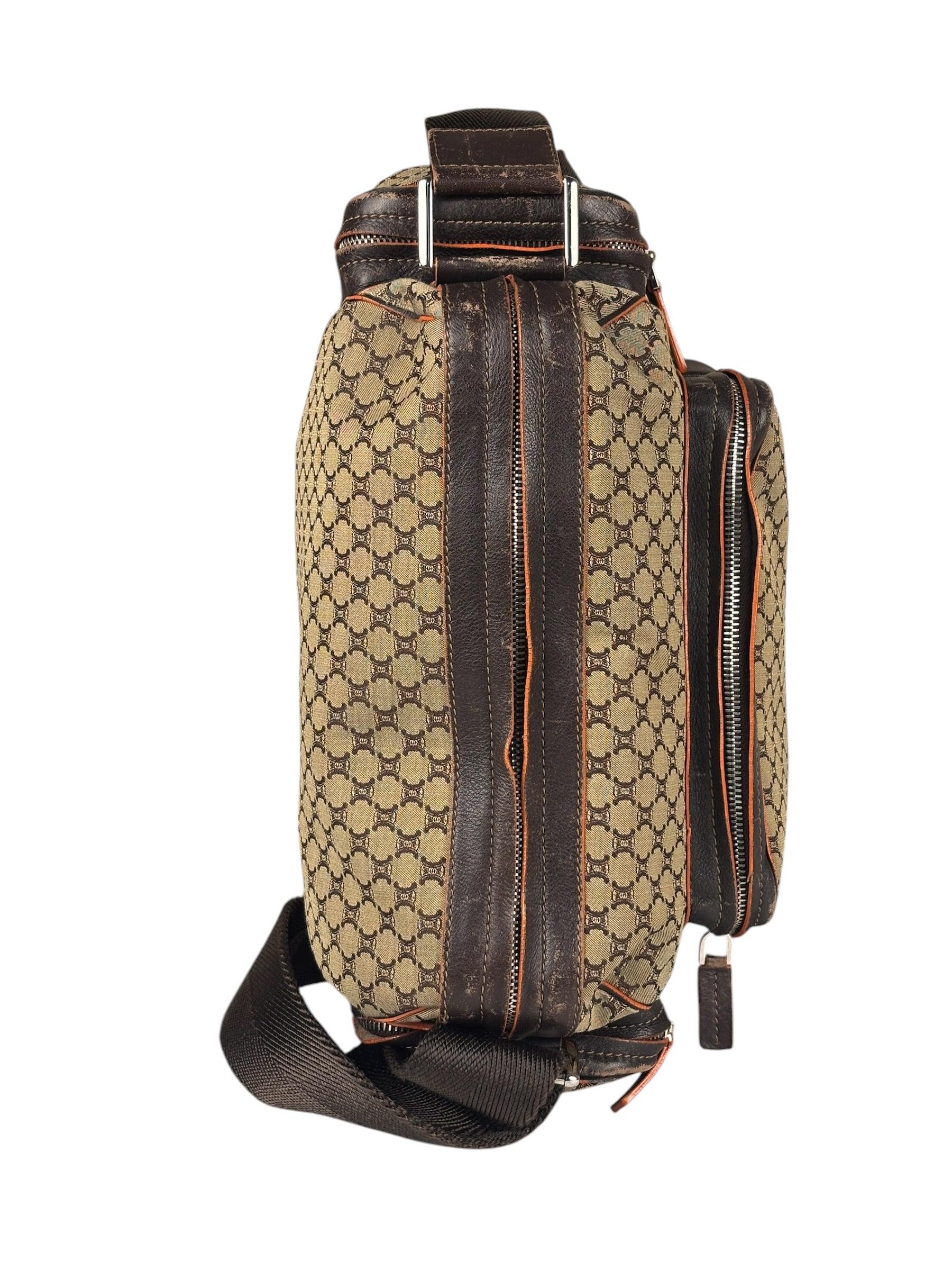 Celine Vintage Canvas Macadam Messenger Bag