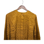 Christian Dior Mandarin Collar Jacquard Silk Shirt