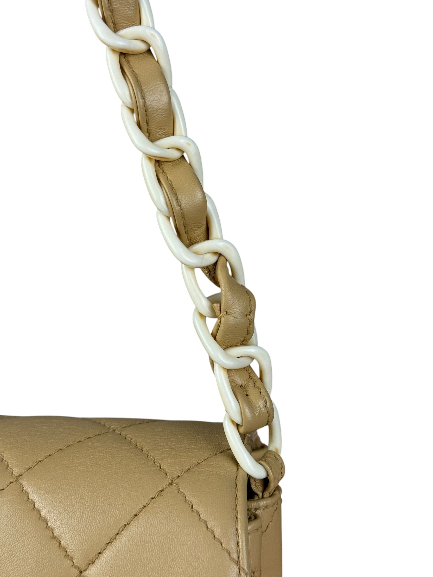 Chanel Acrylic Chain Quilted Flap Bag 1997
