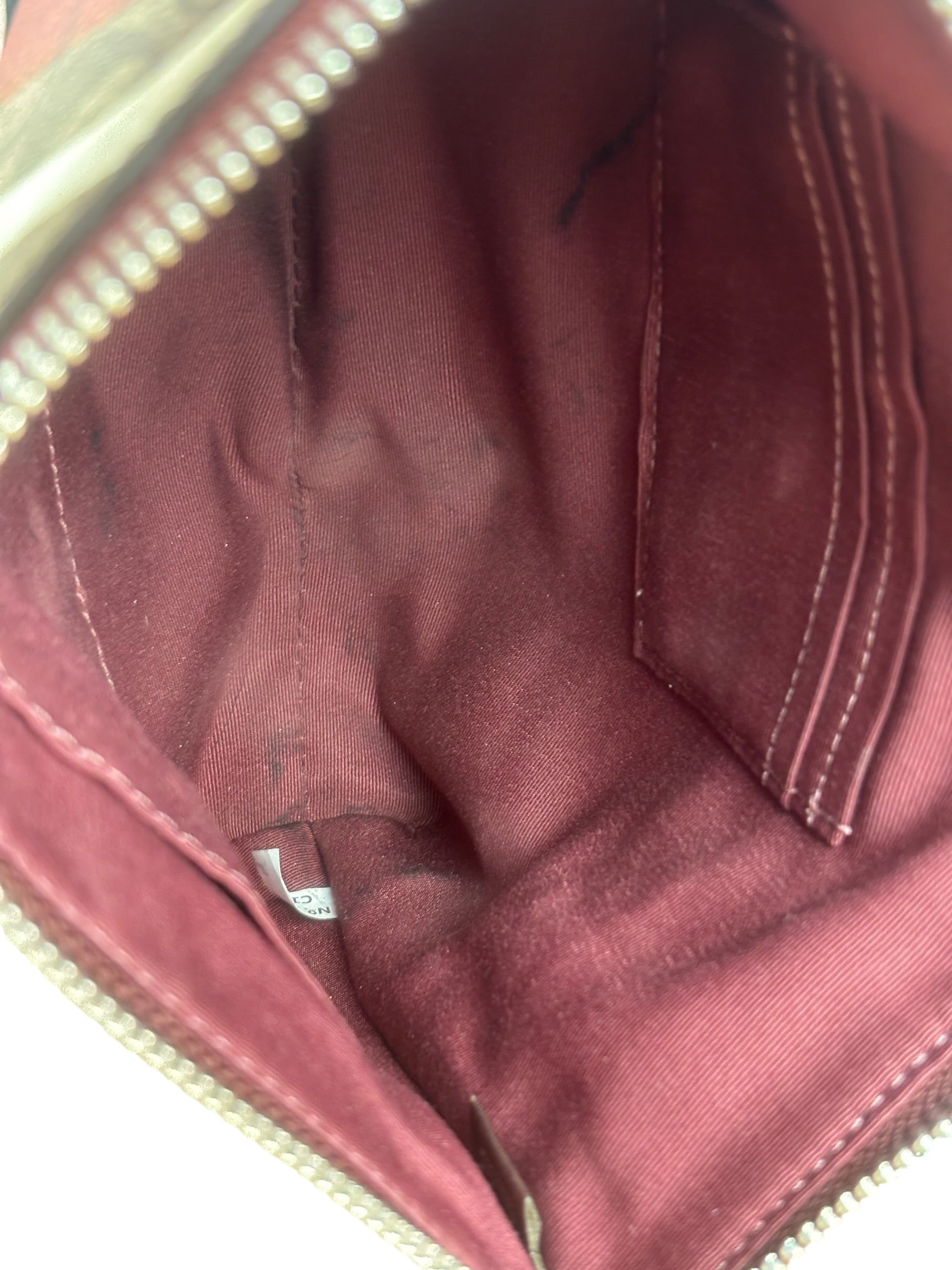 Coach Stripped Signature C Leather Clutch