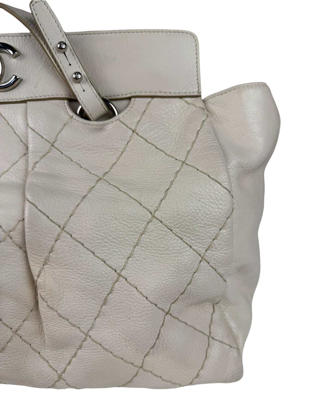 Chanel Beige Quilted Leather Tote 2009