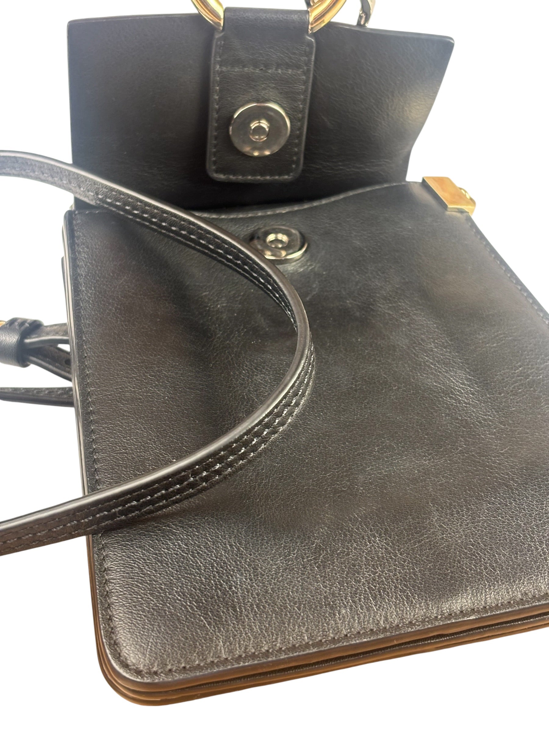 Chloe Black Suede/Leather Faye Bracelet Crossbody Bag