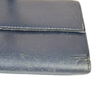 Givenchy Vintage Navy Blue Leather Compact Emblem Wallet 4G