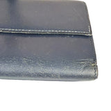 Givenchy Vintage Navy Blue Leather Compact Emblem Wallet 4G