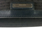Christian Dior Black Leather Trim Canvas Dior Print Crossbody Bag