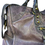 Balenciaga Vintage Purple Classic Motorcycle City Bag