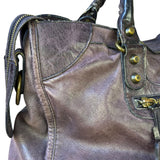 Balenciaga Vintage Purple Classic Motorcycle City Bag