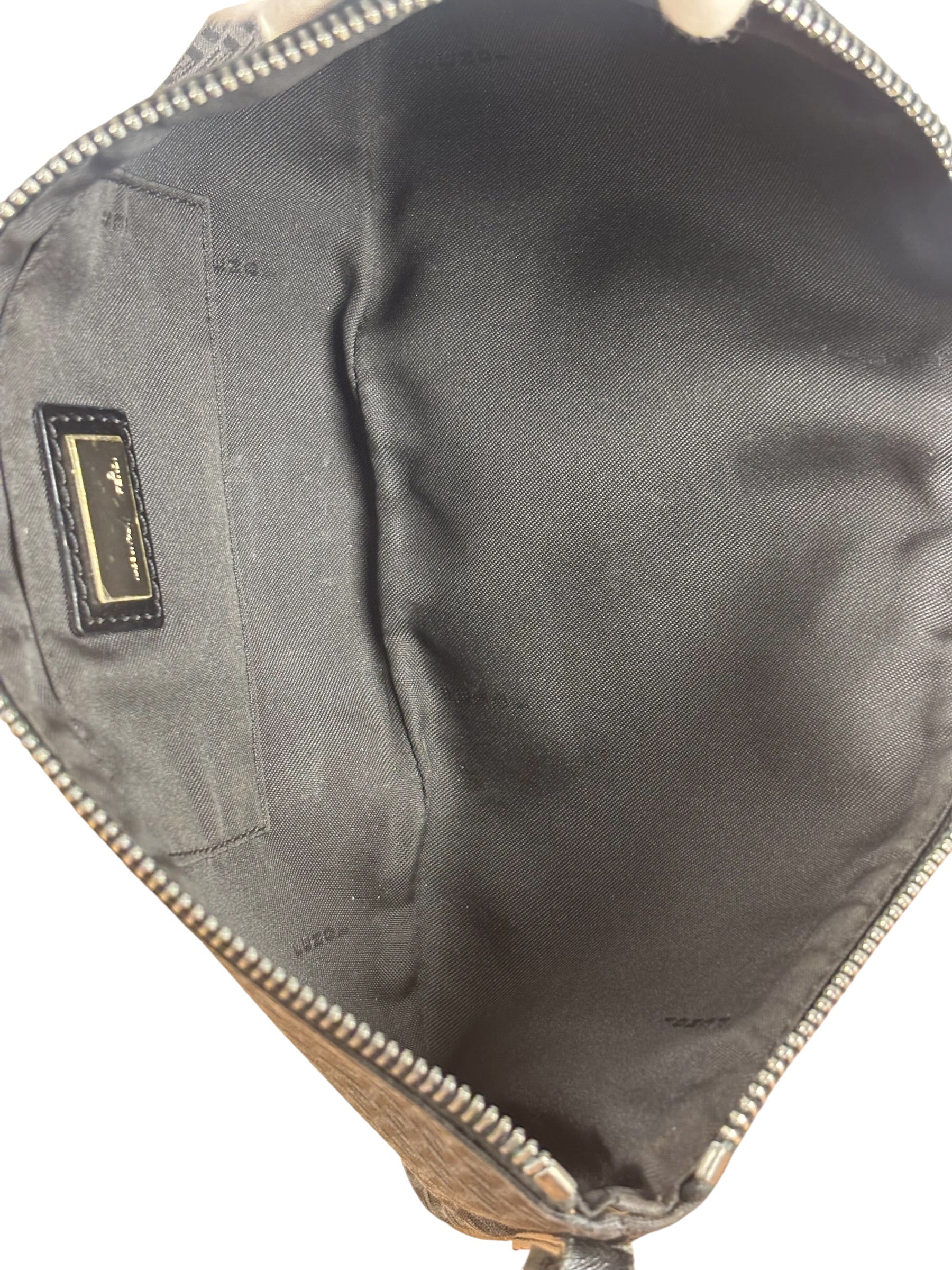 Fendi Vintage Black FF Print Pochette