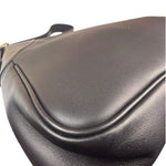 Gucci Black Leather GG Emblem Hobo Bag