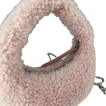 Miu Miu Pink Wool Teddy Two-Way Hobo Bag