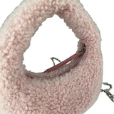 Miu Miu Pink Wool Teddy Two-Way Hobo Bag