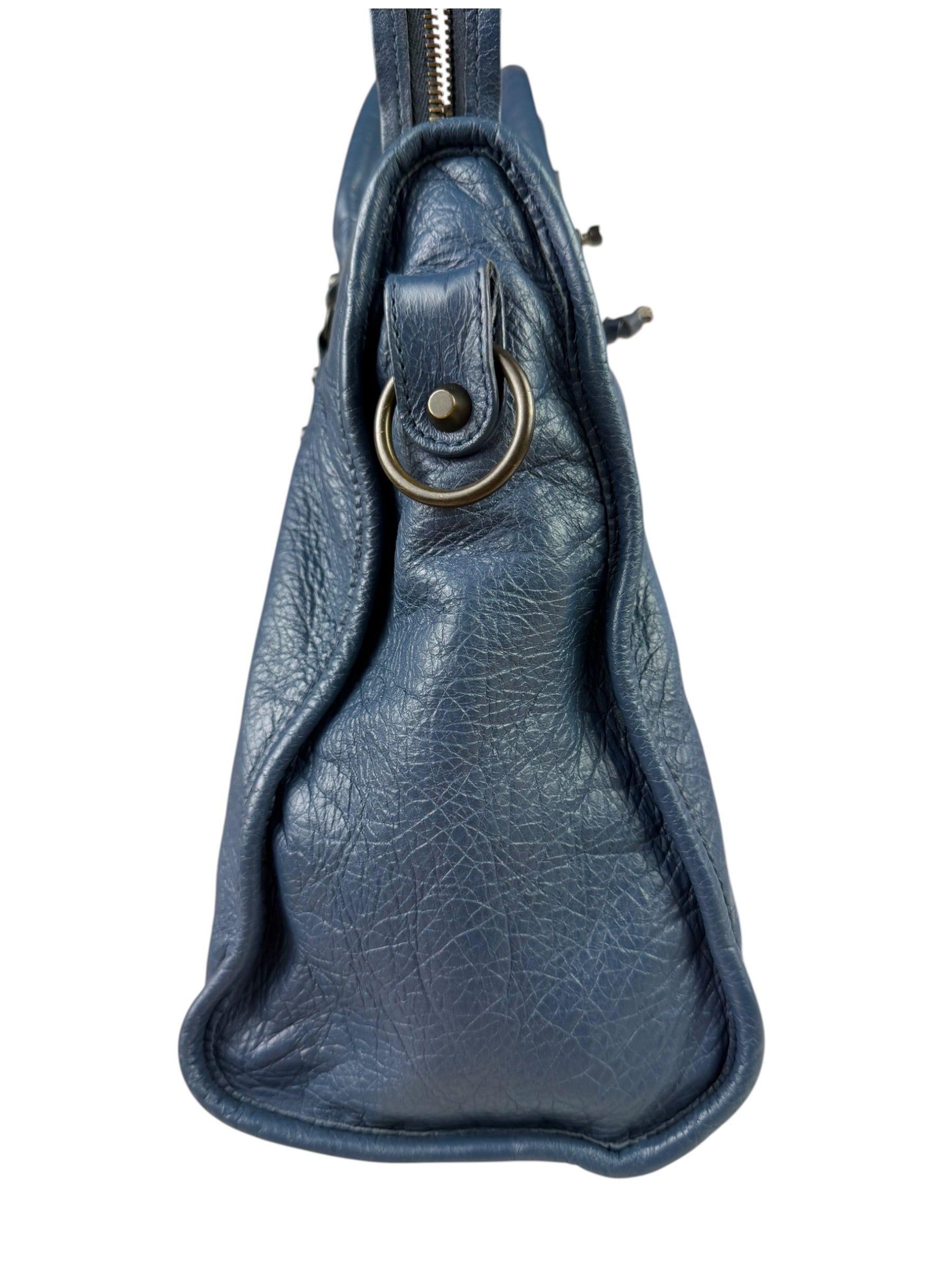 Balenciaga Blue Leather Medium Le City Two-Way Bag