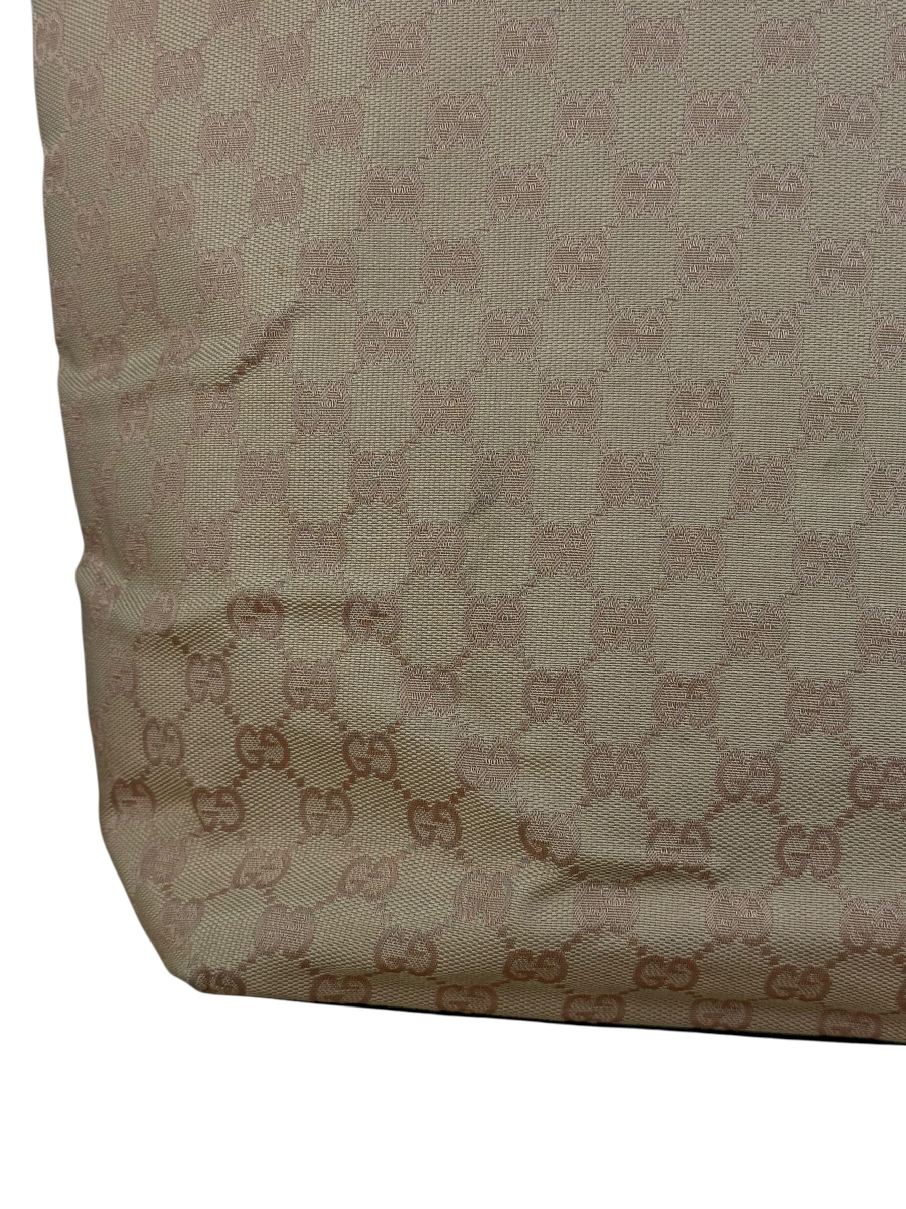 Gucci Vintage Pink Canvas Large Tote Bag