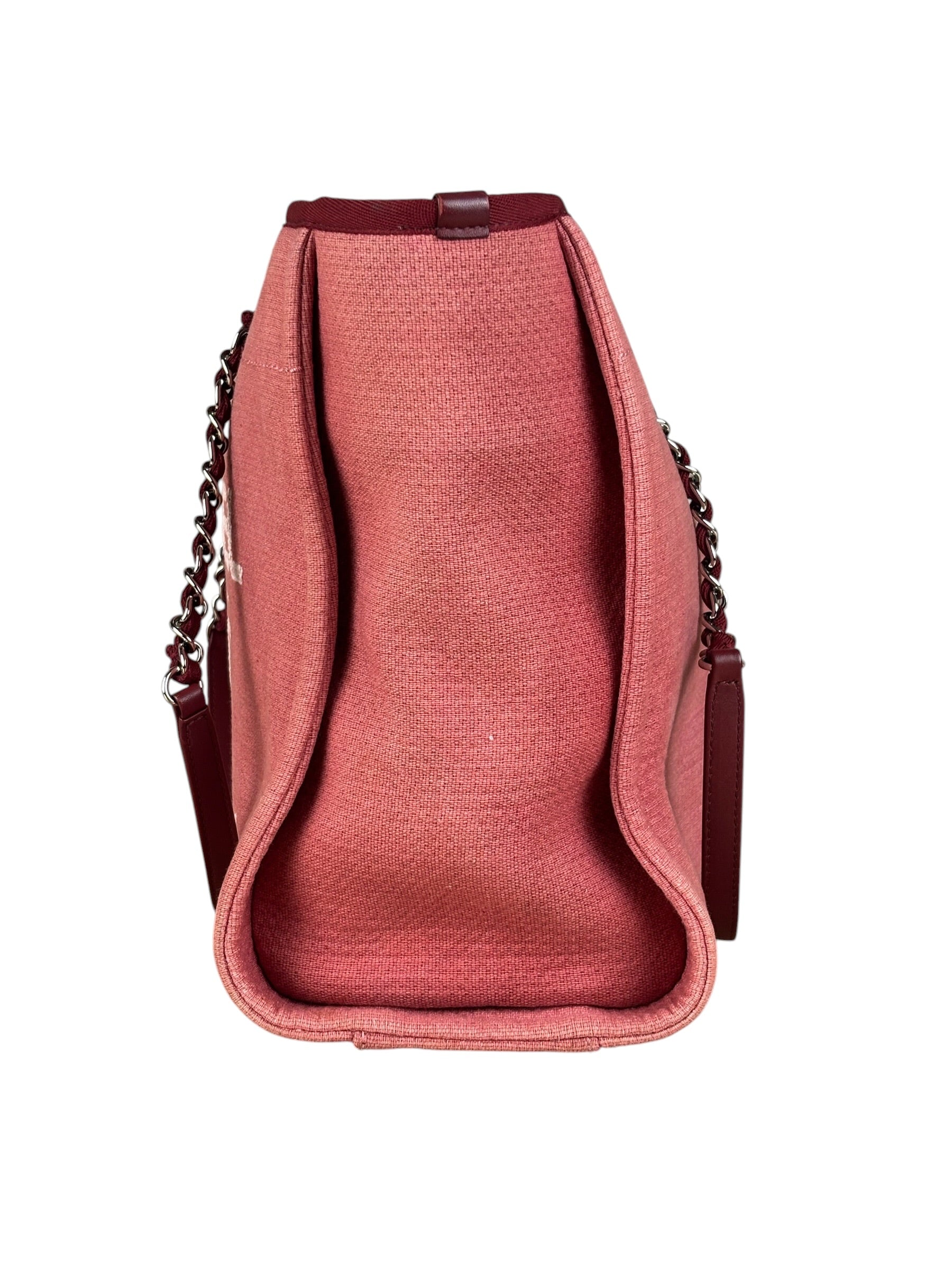 Chanel Coral Pink Medium Deauville Shopping Tote Bag 2014