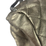 Chanel Metallic Gold Quilted Caviar Just Mademoiselle Bowling Bag 2010