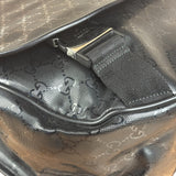 Gucci Black PVC GG Imprime Web Buckle Messenger Bag