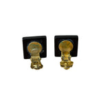 Chanel Black Resin FauxPearl Clip-On Earings